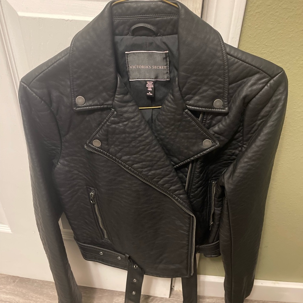 Victoria Secret Black faux leather jacket